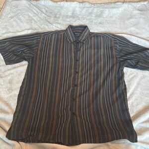 Bassiri Casual Brown and Black Button Down Shirt